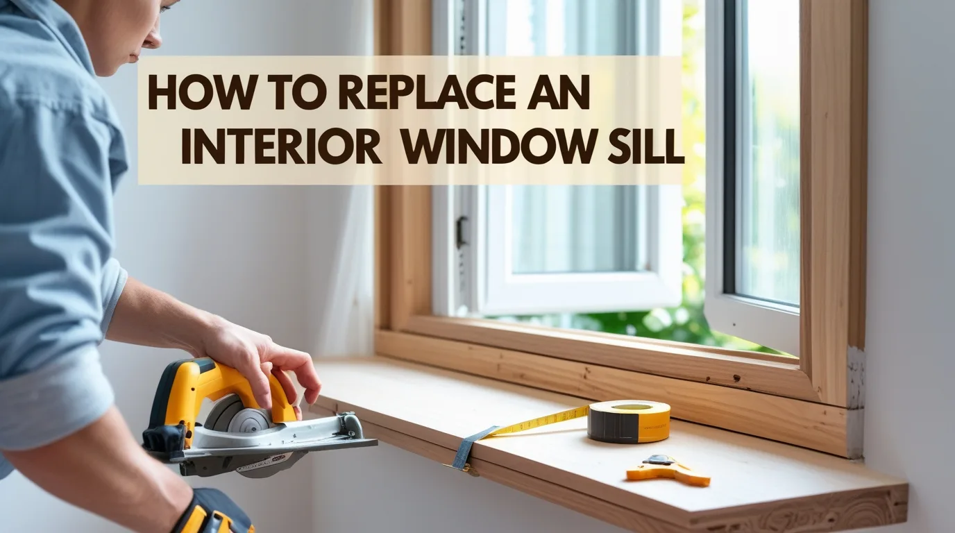 how to replace an interior window sill